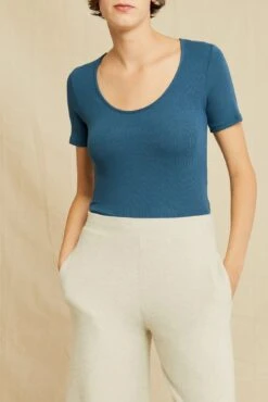 Itana Dream Rib Tee - Azure