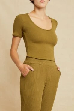 Itana Dream Rib Tee - Matcha