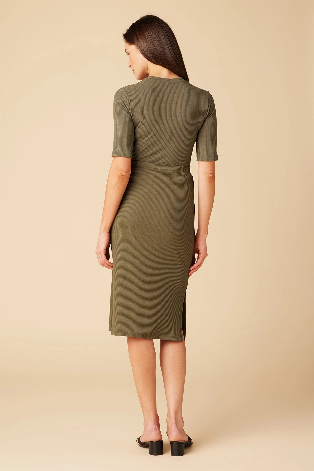 Vindy Paris Rib Skirt - Calla Green - Image 4