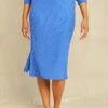 Vindy Paris Rib Skirt - Lapis