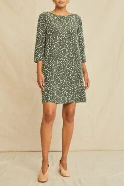 Sandrine Washable Silk Dress - Rocher Dot