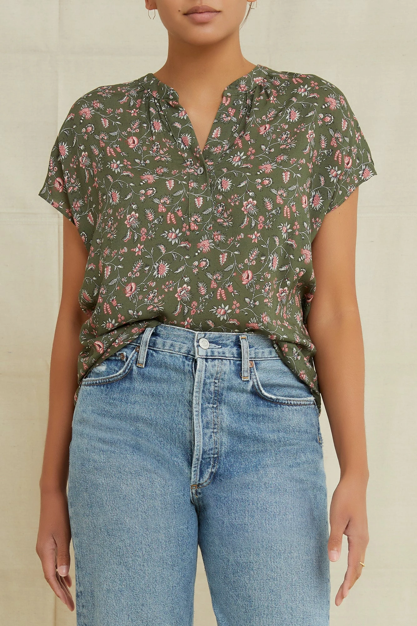 Renata Ecovero Blouse - Lago Green