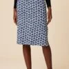 Vindy Reverie Knit Skirt - Calico Navy