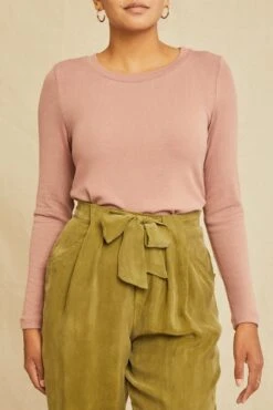 Berkeley Long Sleeve Dream Rib Tee - Quartz