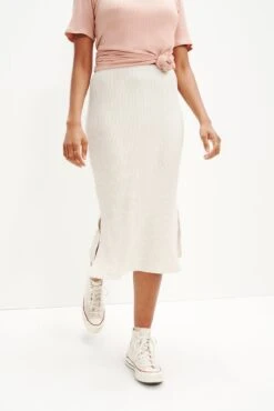 Vindy Linen Rib Skirt