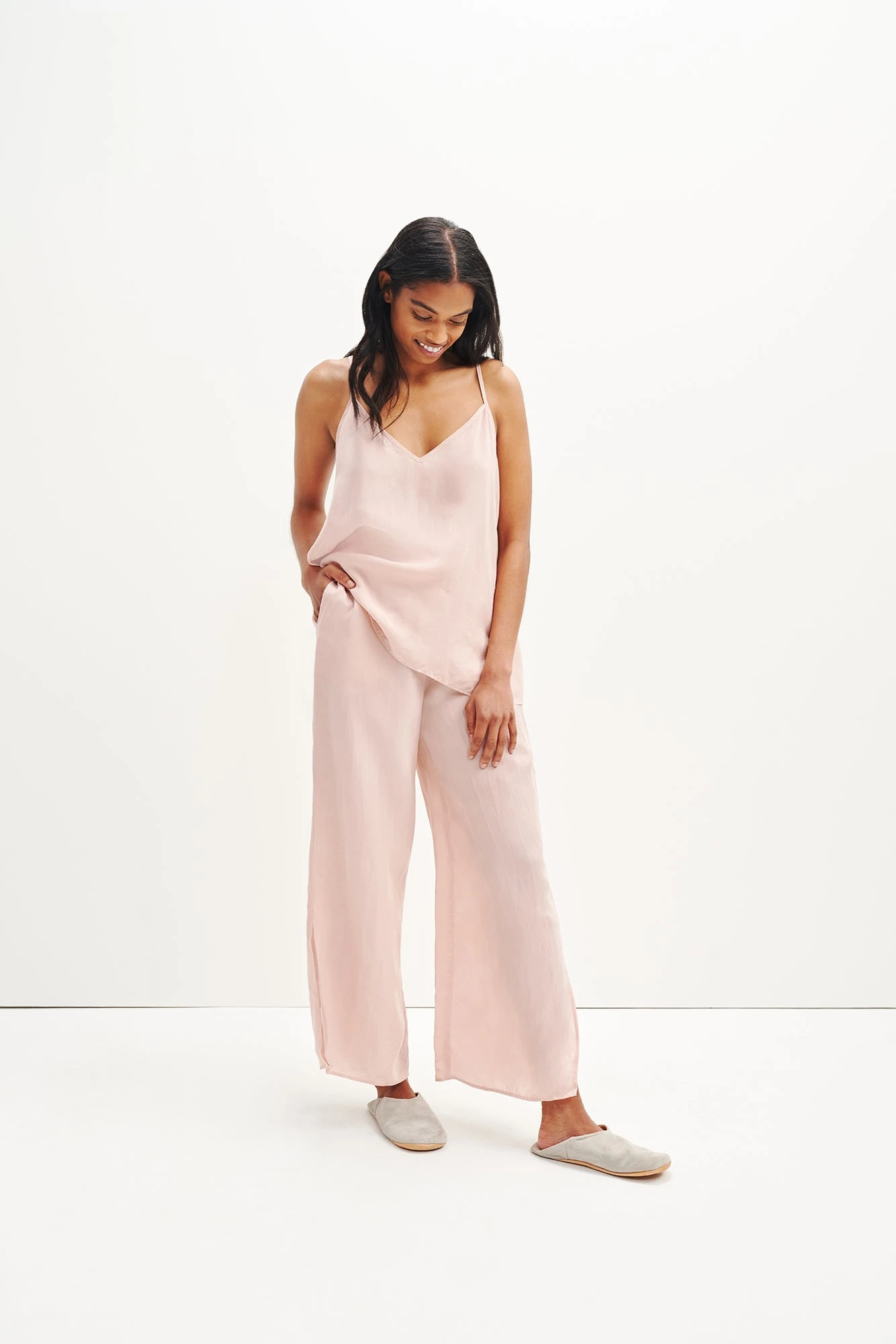 Sol Cottonseed Cupro Pant - Rose - Image 4