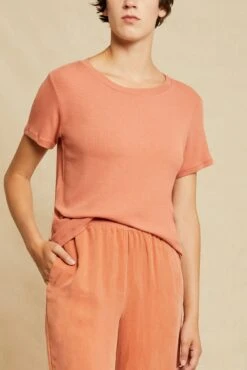 Berkeley Dream Rib Tee - Hibiscus