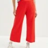 Willow Scallop Knit Pants - Carmine - ReAmour