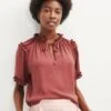 Zuri Cupro Blouse - Earth