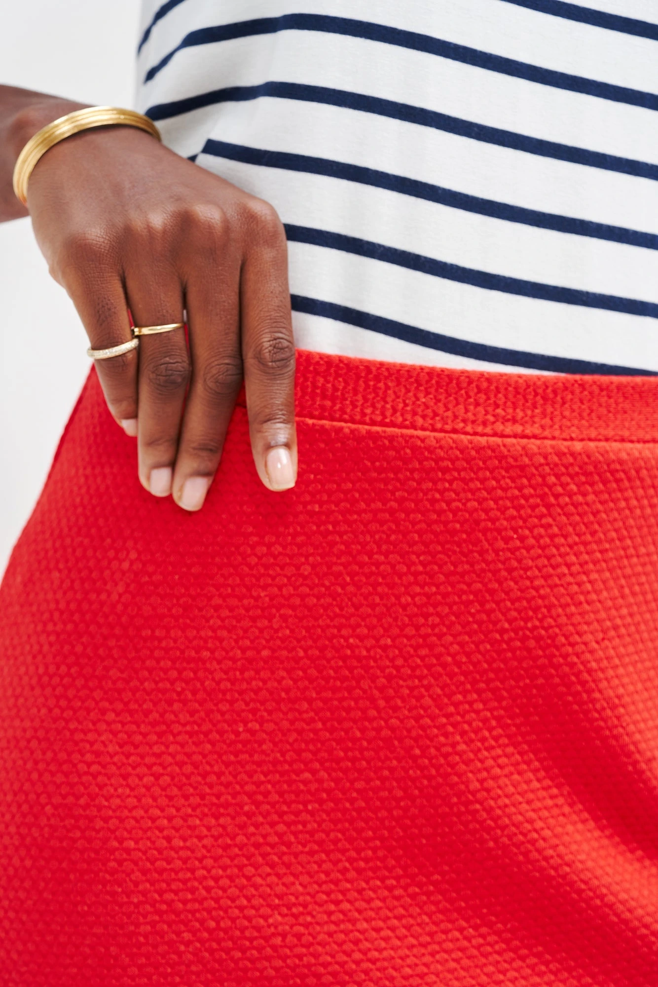 Melia Scallop Knit Skirt - Carmine - Image 5