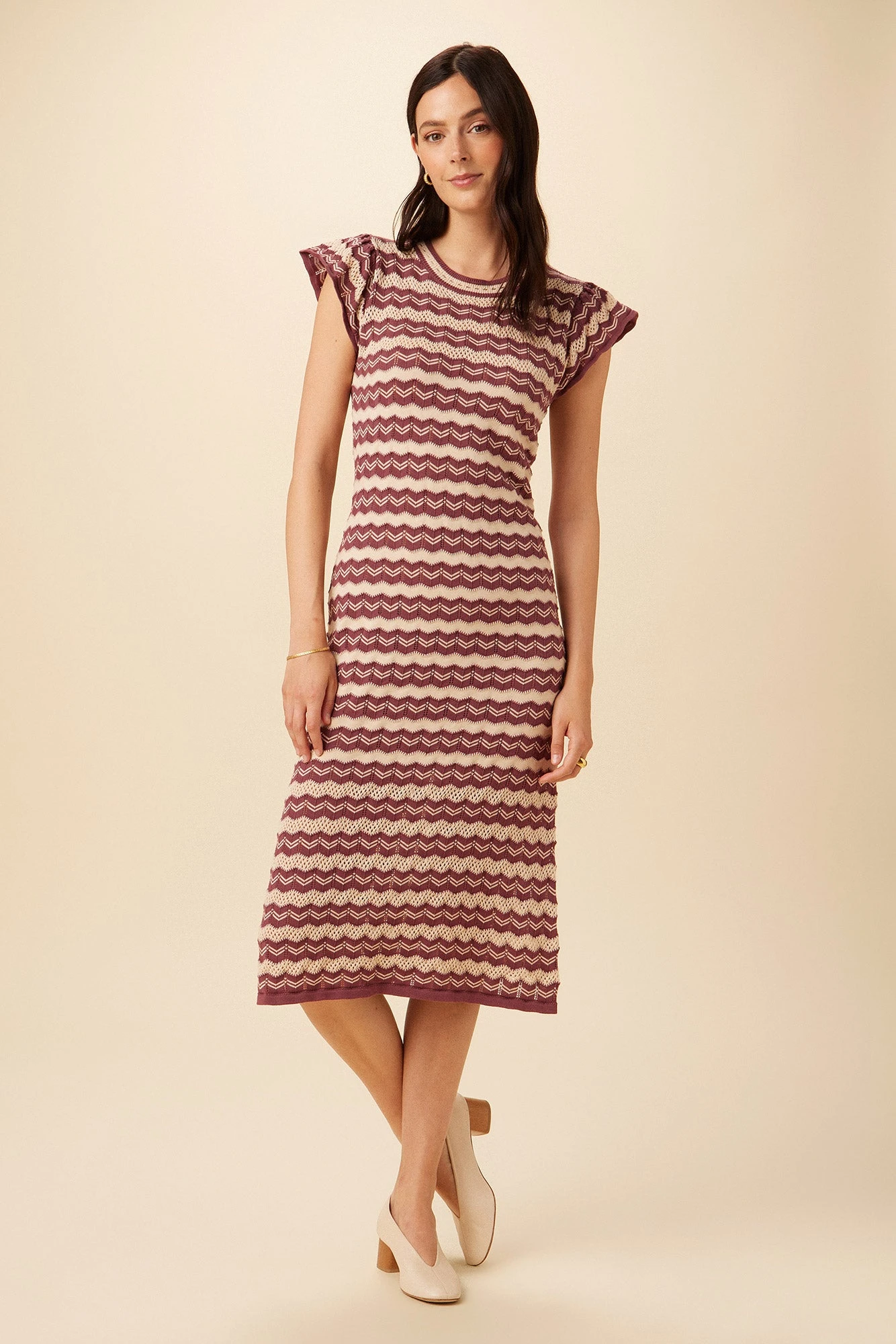 Betsy Organic Cotton Dress - Sumac And Birch Stripe