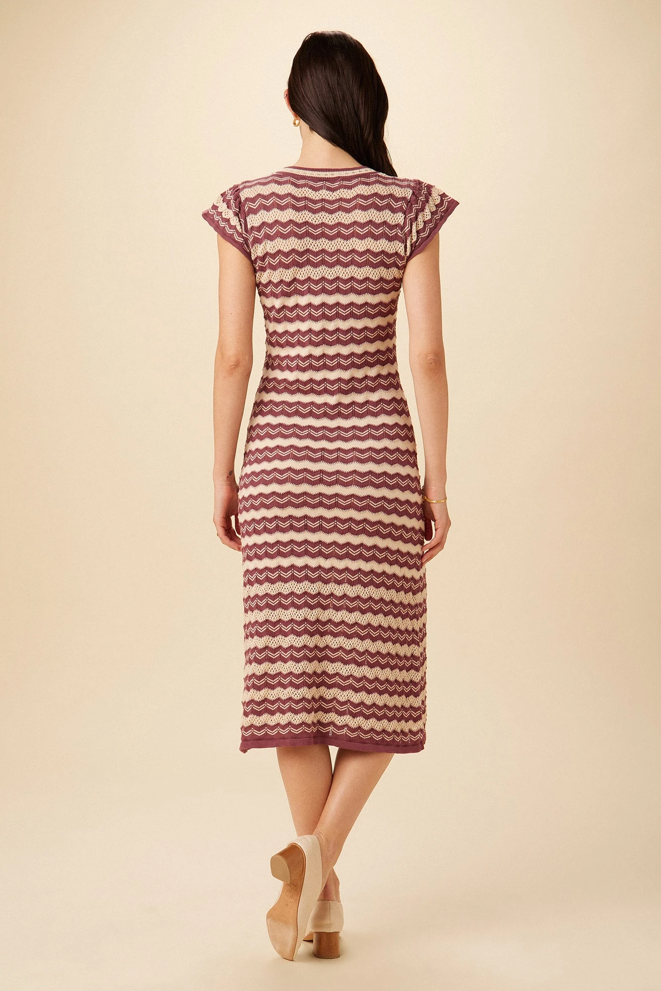 Betsy Organic Cotton Dress - Sumac And Birch Stripe - Image 3