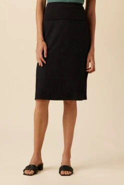Zio Ribbed Skirt - Black