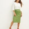 Zio Ribbed Skirt - Pear