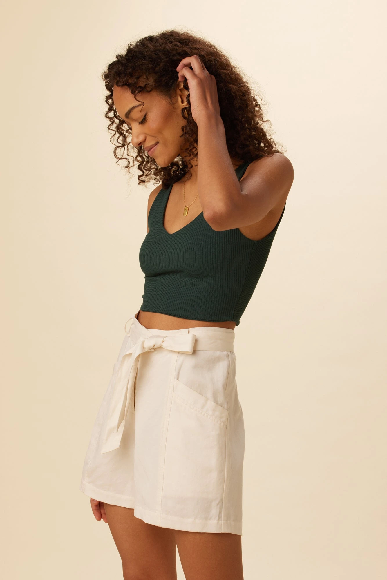 Rosa Paris Rib Tank - Darkest Spruce - Image 2