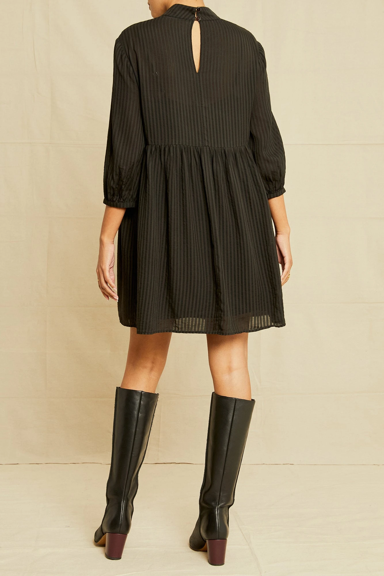 Alina Tencel Dress - Black - Image 3