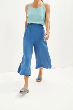 Leo Cottonseed Cupro Pants - Slate