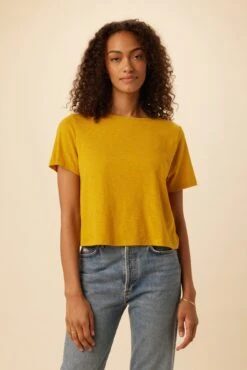 Roxie Reverie Slub Tee - Sunflower