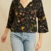 Isla Washable Silk Blouse - St. Germain Floral