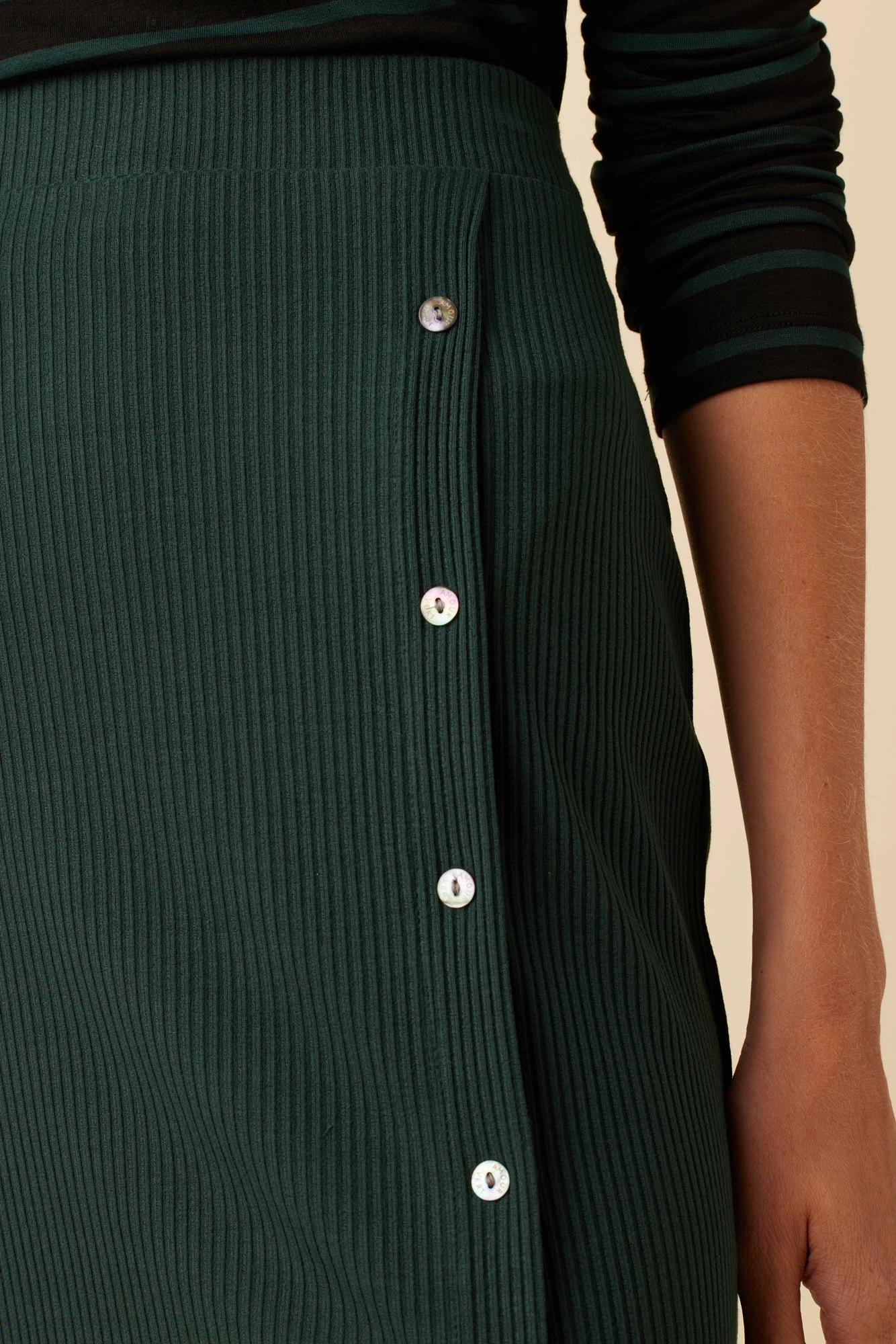 Gadot Paris Rib Skirt - Darkest Spruce - Image 5