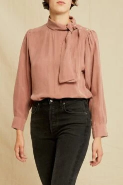 Olivet Cottonseed Cupro Blouse - Quartz