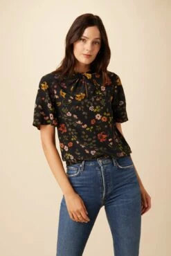 Seville Washable Silk Blouse - Saint Germain Floral