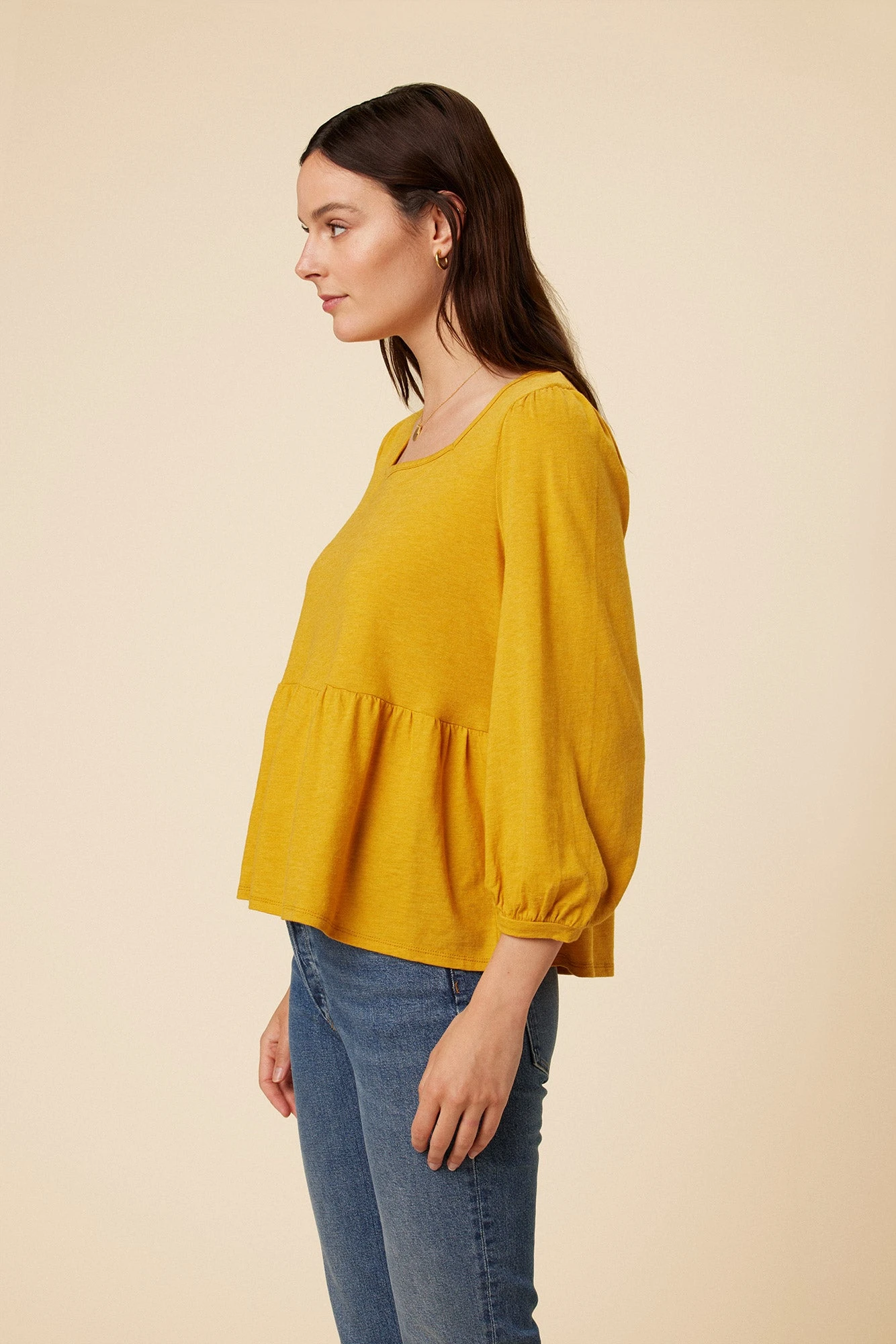 Blake Cotton Slub Blouse - Sunflower - Image 2