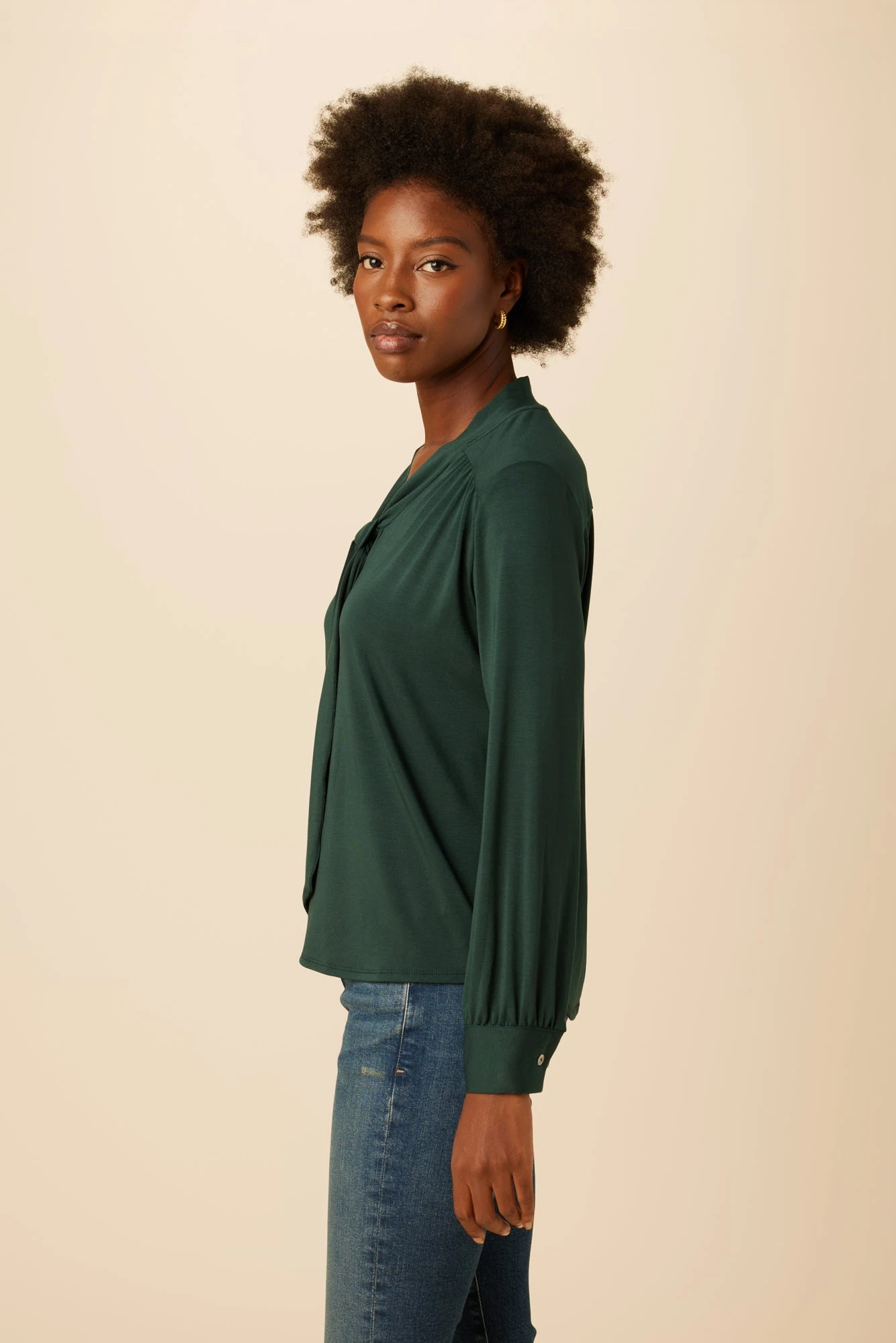 Aster Dream Knit Blouse - Darkest Spruce - Image 2