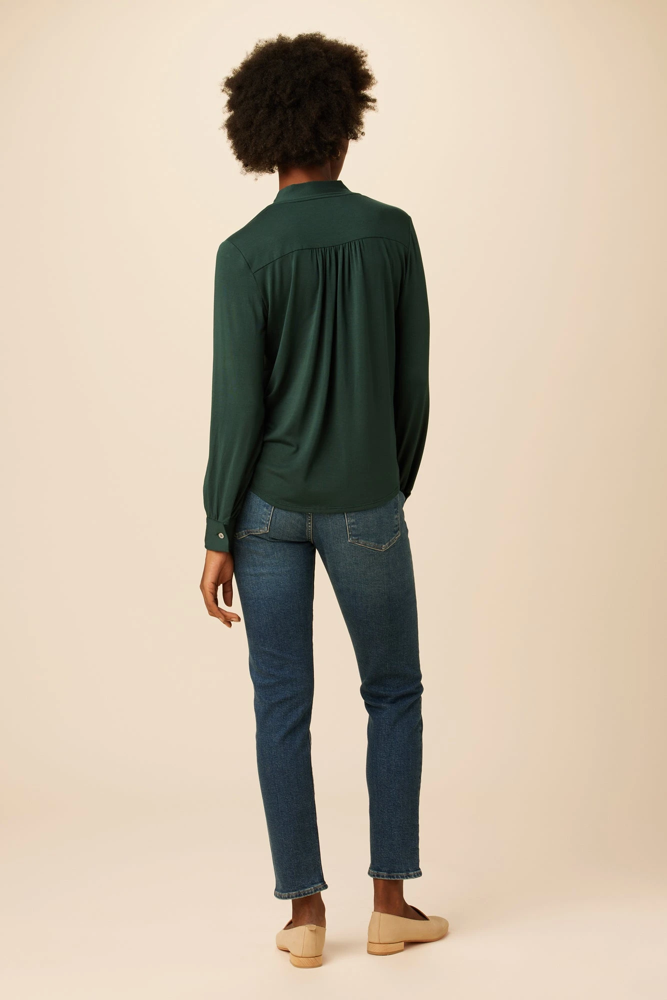Aster Dream Knit Blouse - Darkest Spruce - Image 3
