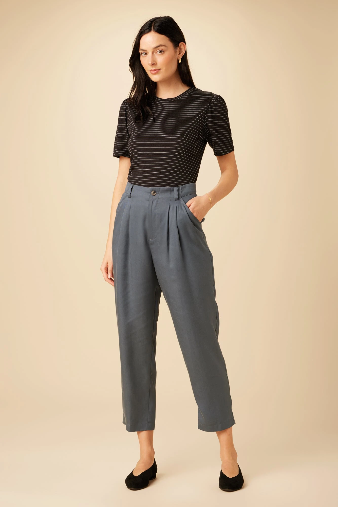 Larisa Tencel Pant - Slate - Image 2