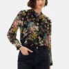 Jeanne Chiffon Blouse - Rosalind Floral Black