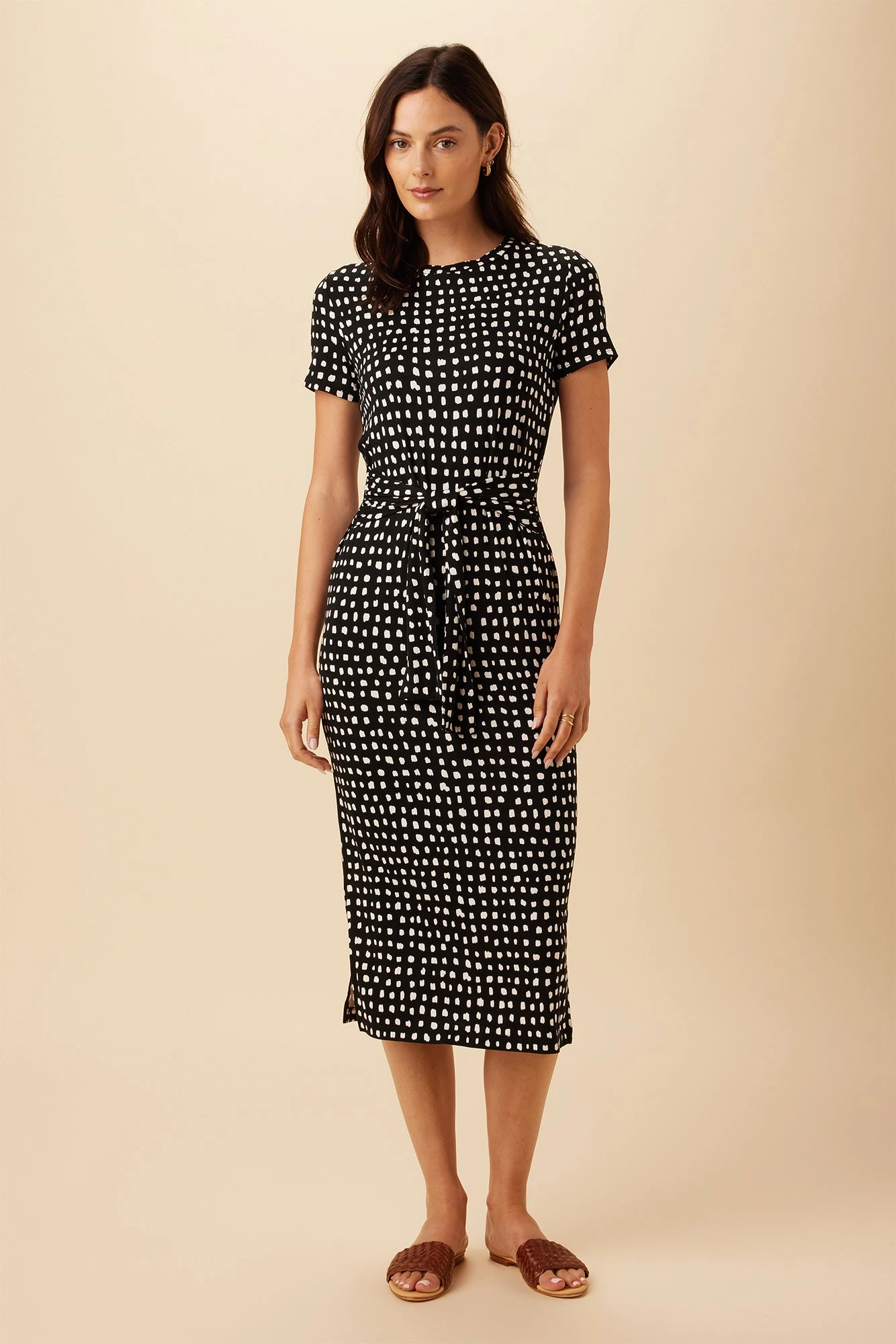 Colombe Viscose Knit Dress - Valencia Dot Black