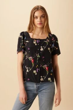 Donna Washable Silk Blouse - Marin Floral