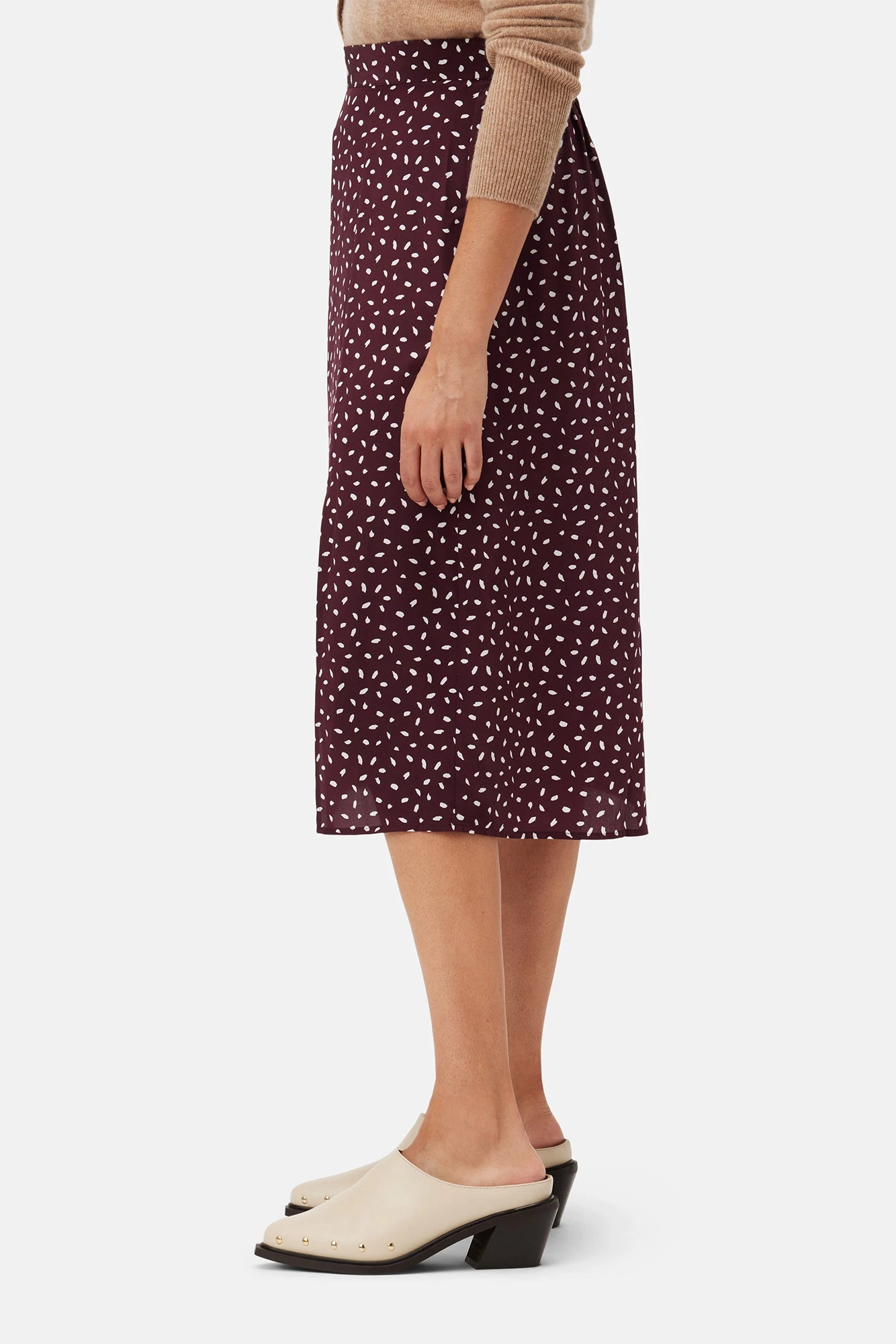 Ollie Washable Silk Skirt - Doucet Dot Vineyard - Image 2