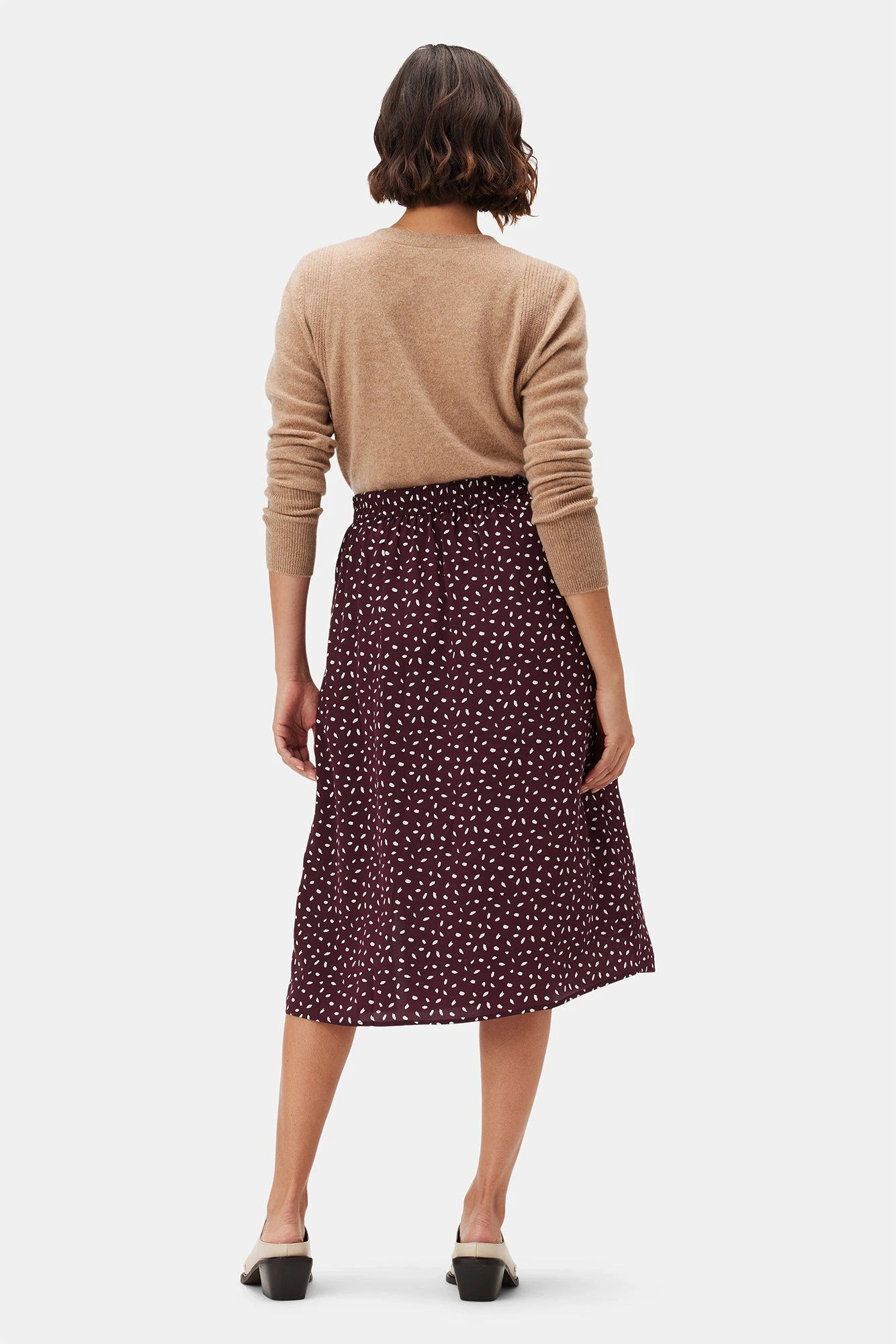 Ollie Washable Silk Skirt - Doucet Dot Vineyard - Image 3