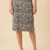 Vindy Viscose Knit Skirt - Nina Black