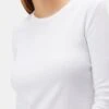 Eleanor Long Sleeve Baby Rib Tee - White
