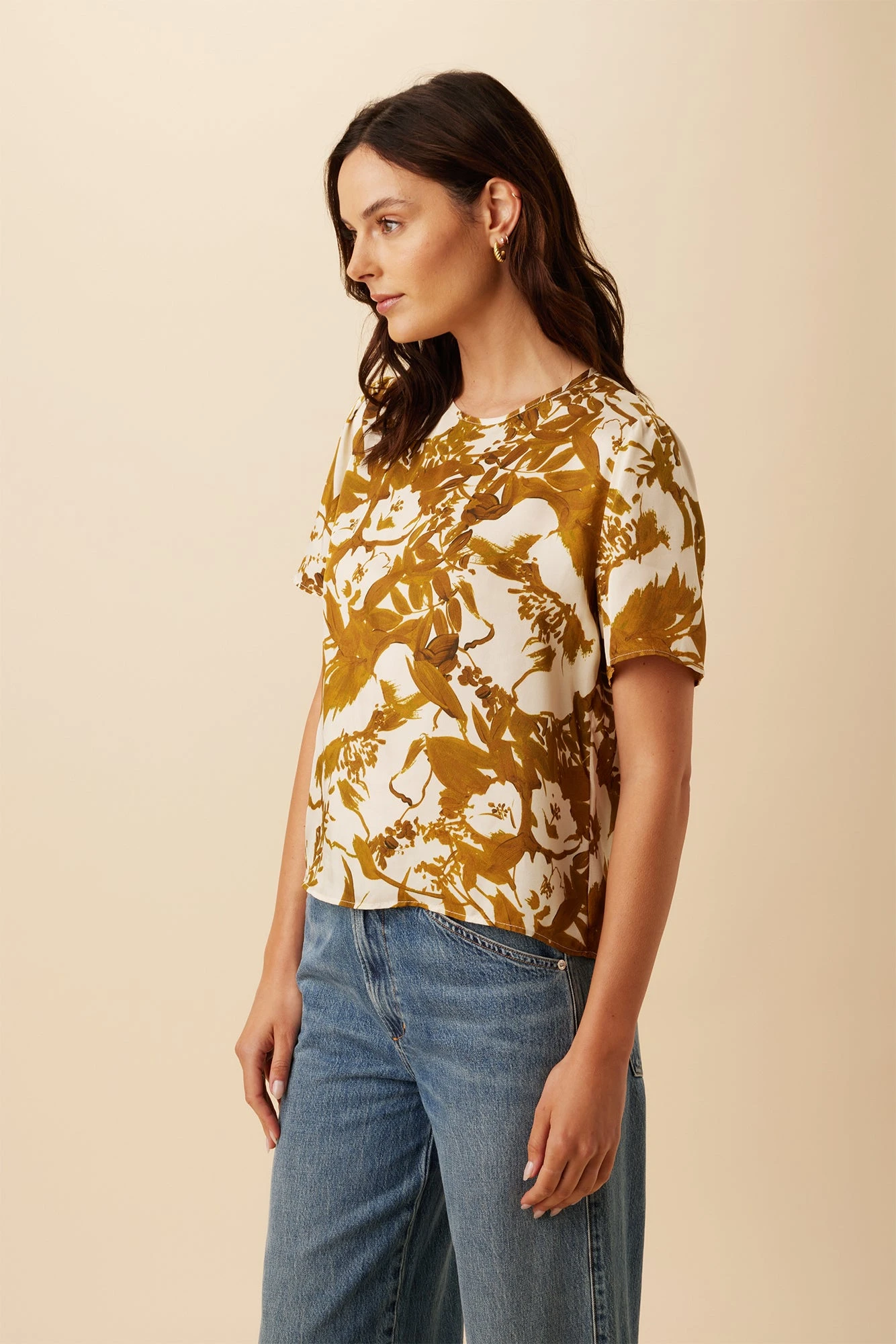 Odilia Tencel Twill Blouse - Pasadena Gold - Image 2