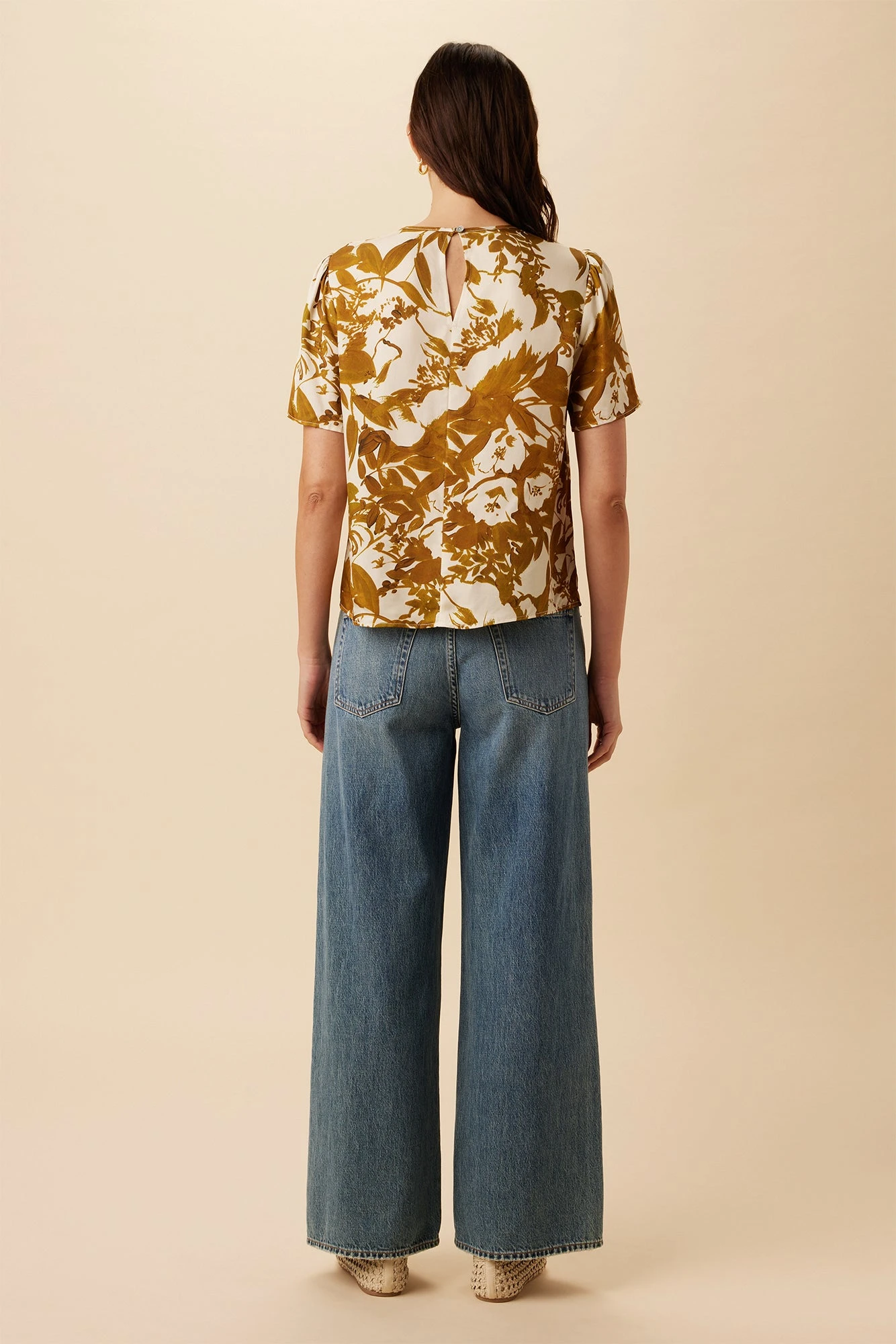 Odilia Tencel Twill Blouse - Pasadena Gold - Image 3