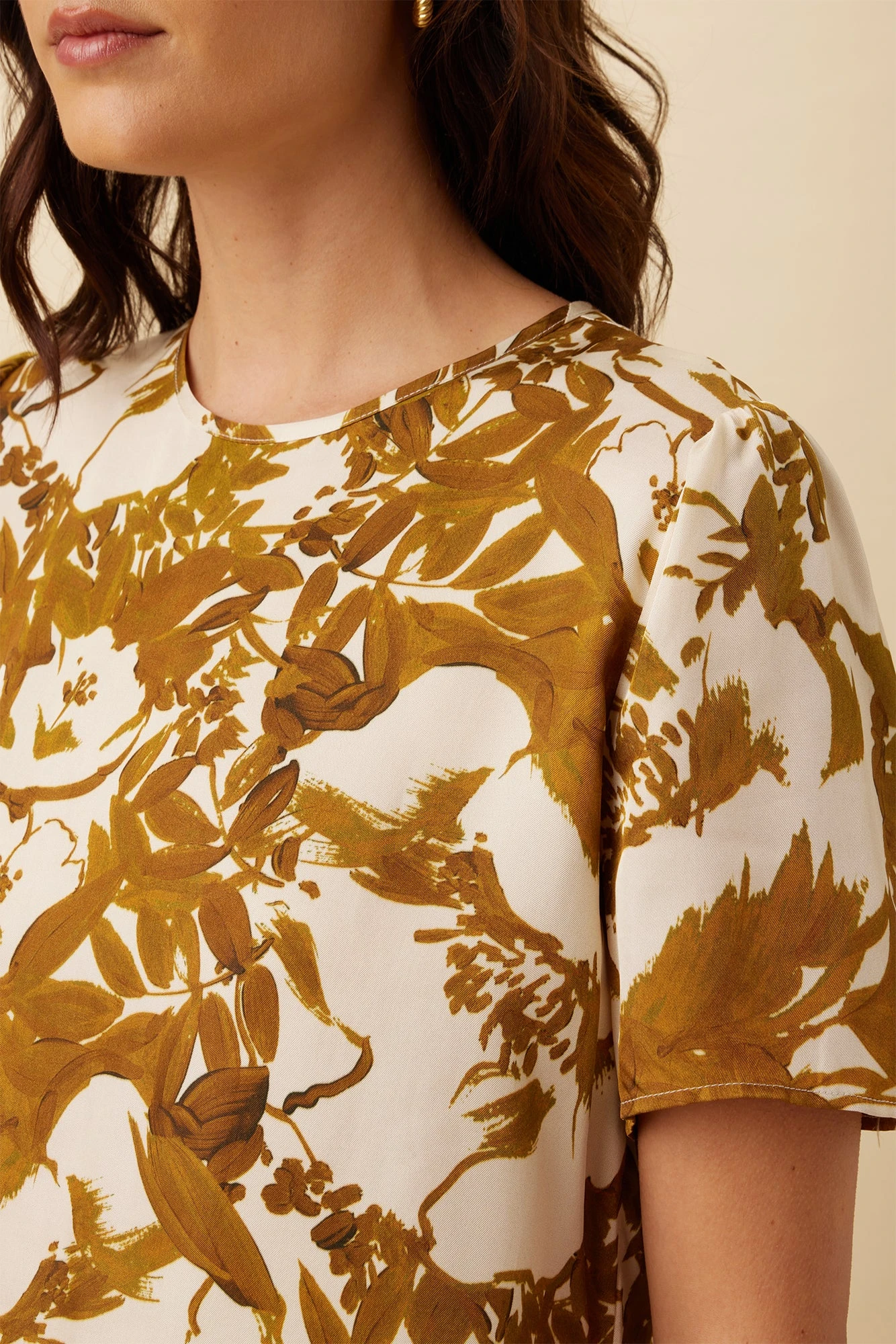 Odilia Tencel Twill Blouse - Pasadena Gold - Image 4