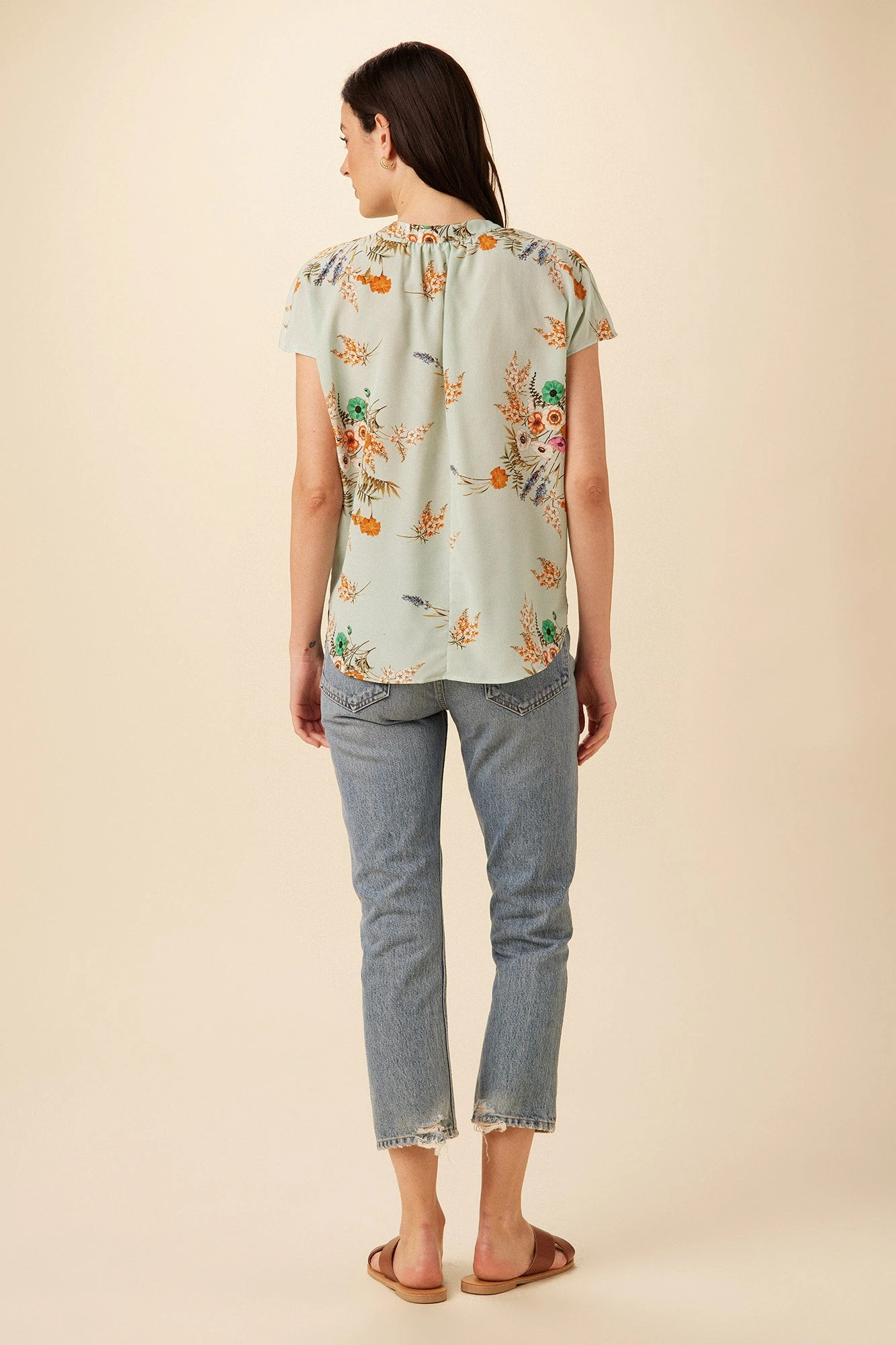 Renata Washable Silk Blouse - Cannes Floral - Image 3