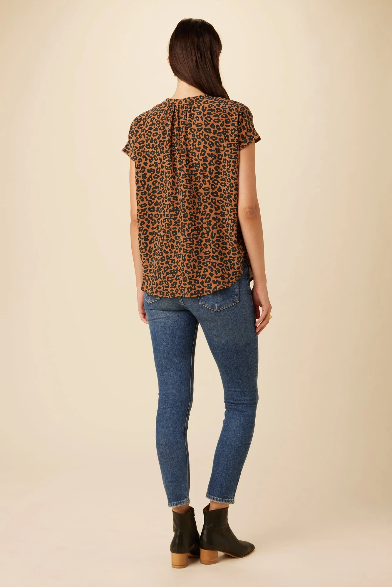 Renata Washable Silk Blouse - Caramel Sauvage - Image 3