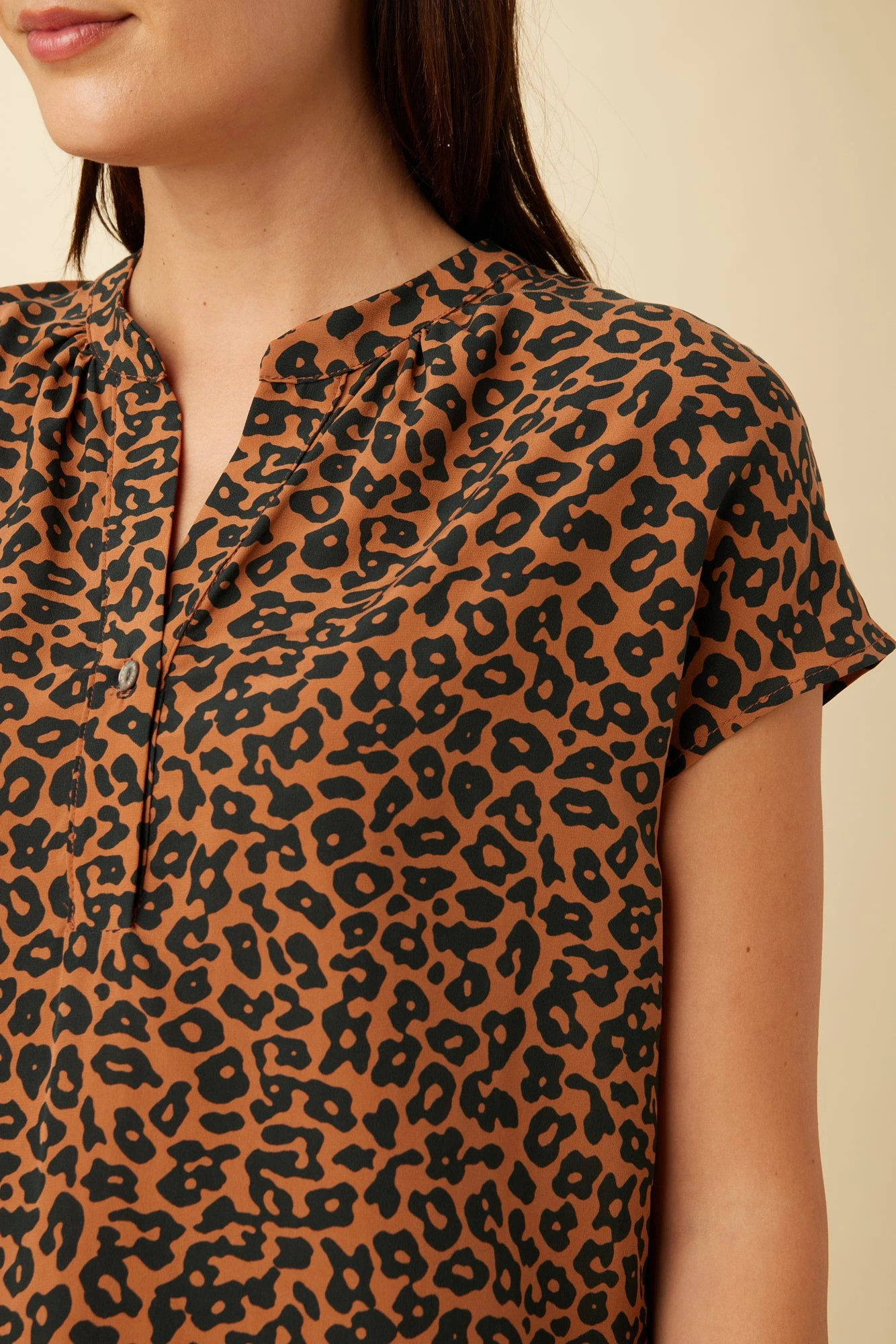Renata Washable Silk Blouse - Caramel Sauvage - Image 4