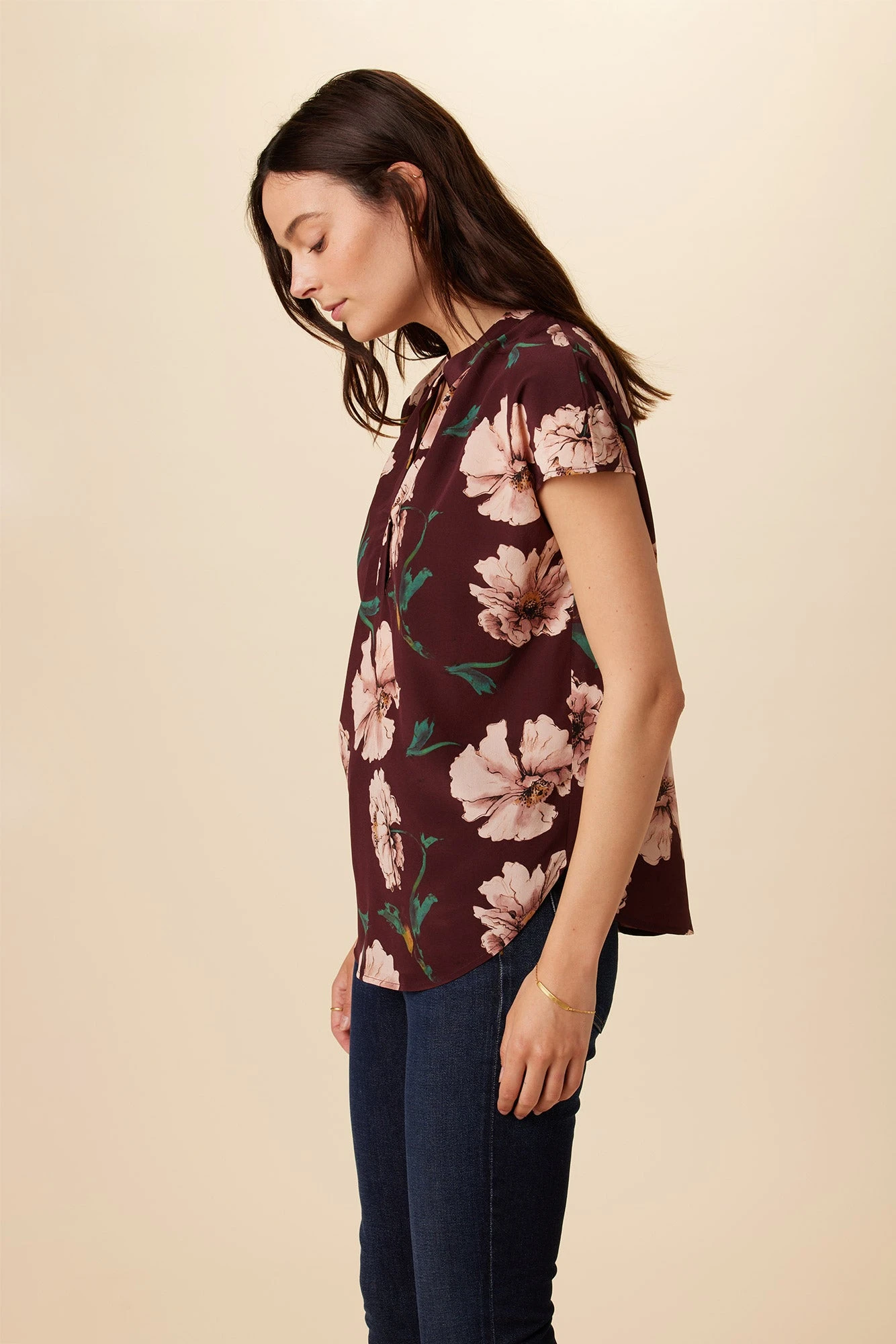 Renata Washable Silk Blouse - Paysage Sepia - Image 2