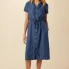 Hillary Eco Chambray Dress - Indigo