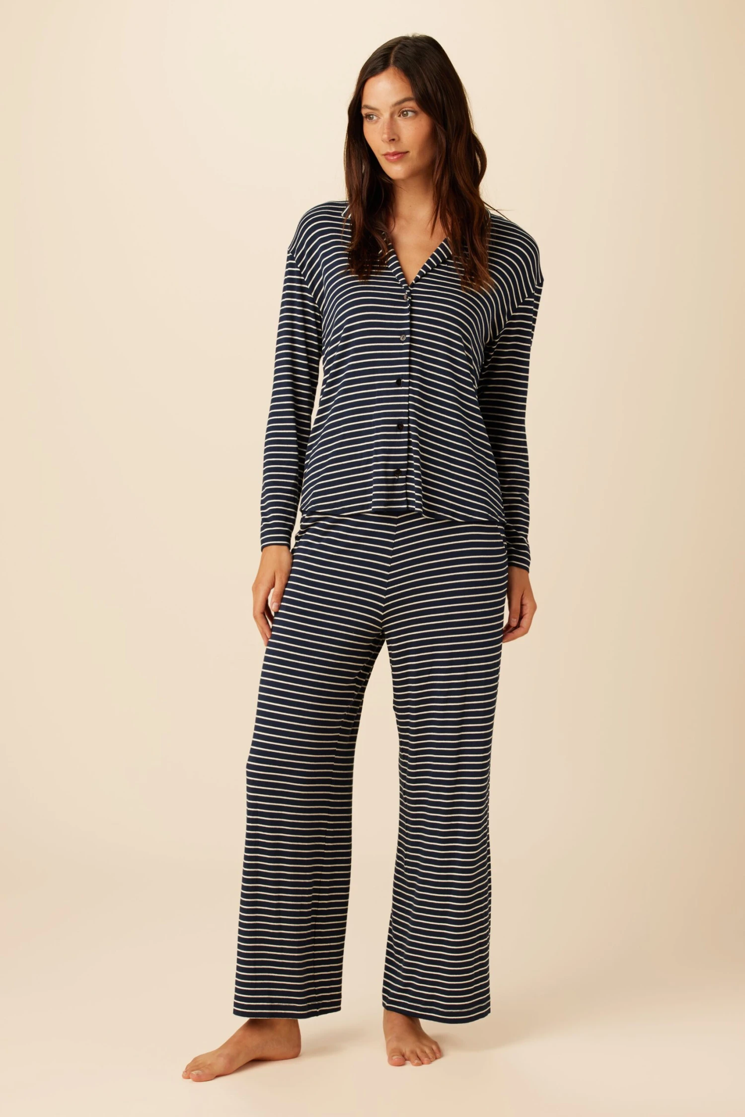 Lark Dream Knit Pajama Pants - Navy And White - Image 2