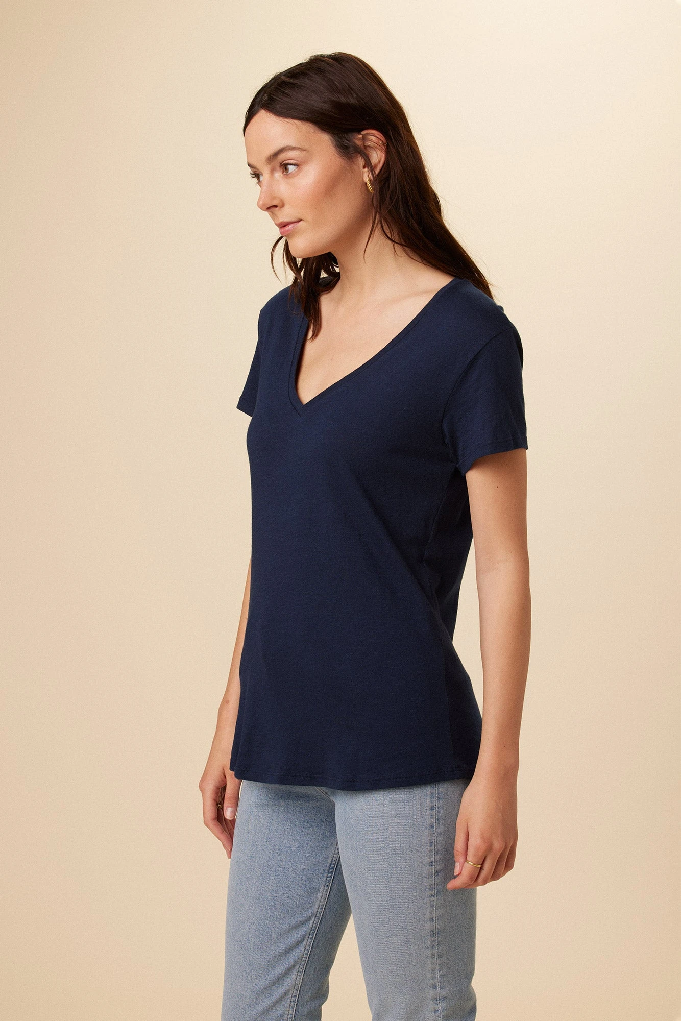 Joline Reverie Slub Tee - Navy Slub - Image 2
