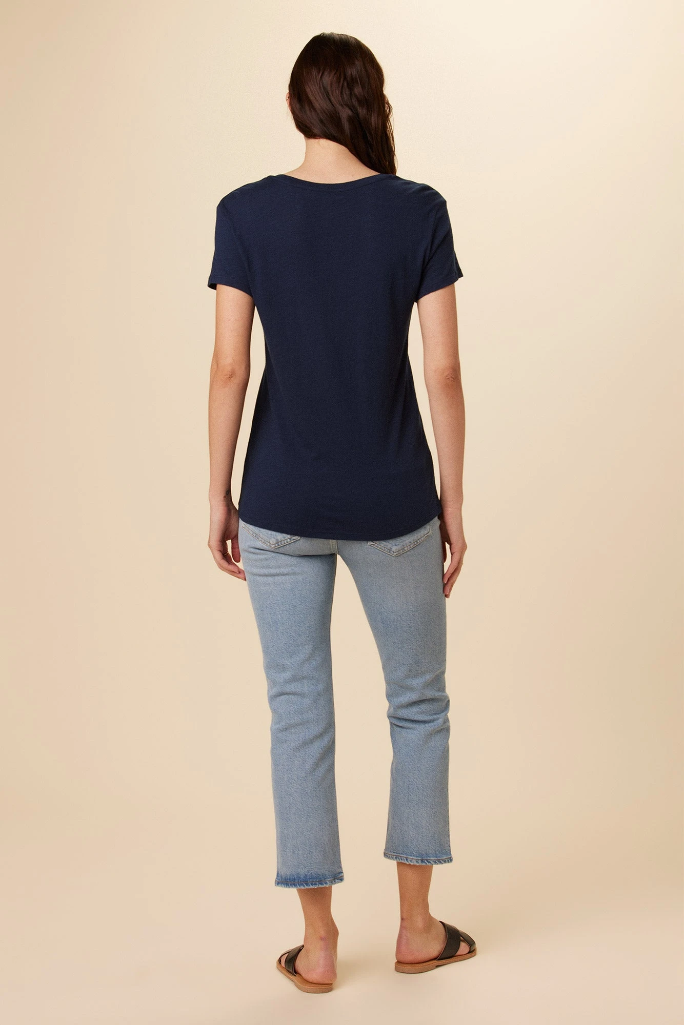 Joline Reverie Slub Tee - Navy Slub - Image 3