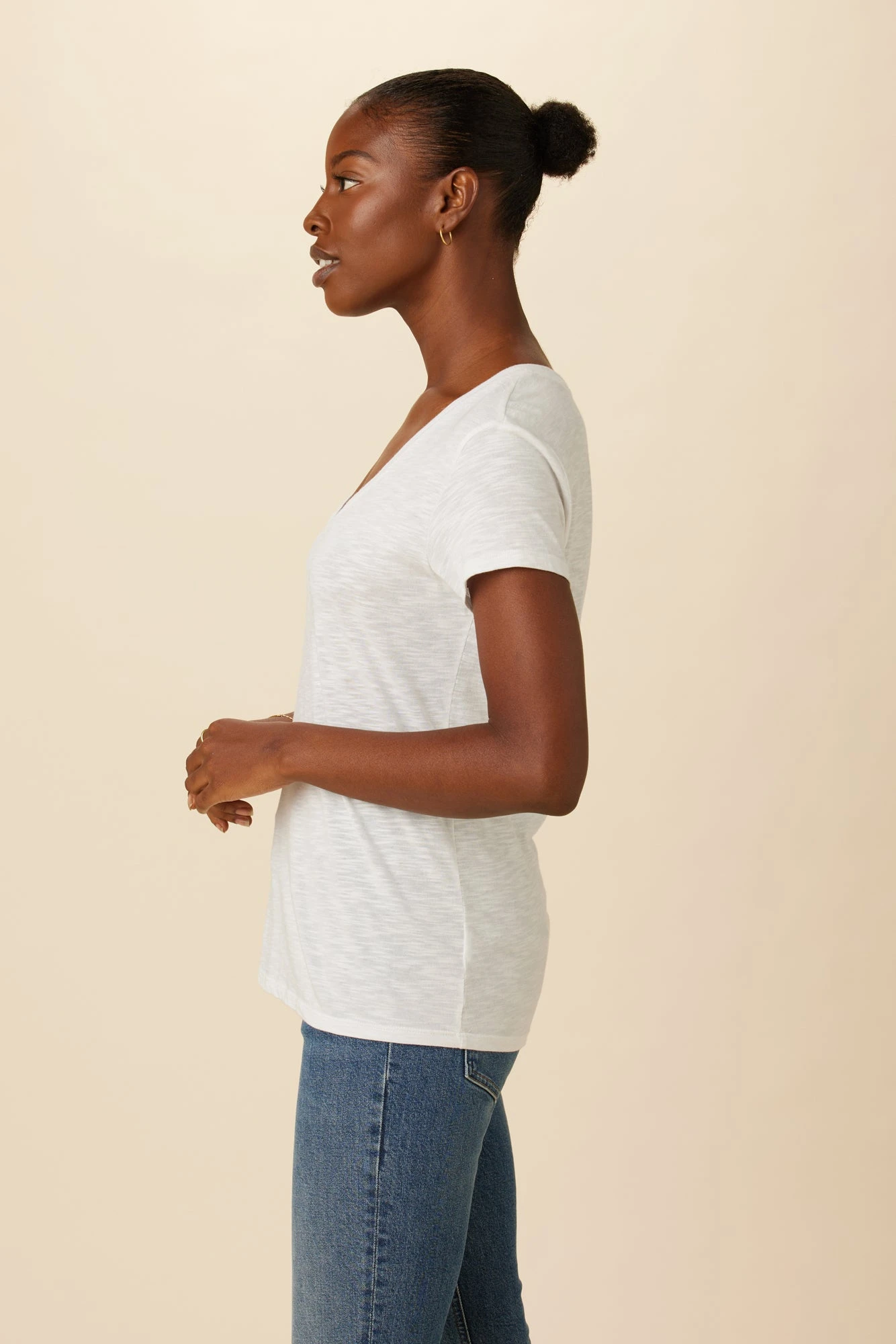 Joline Reverie Slub Tee - White - Image 2