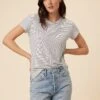 Leif Tencel Slub Tee - Gigi White Stripe